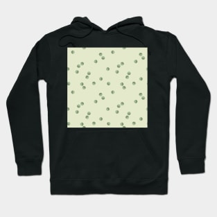 Scattered Dots Minimalist Geometric Pattern - Garden Green Hoodie